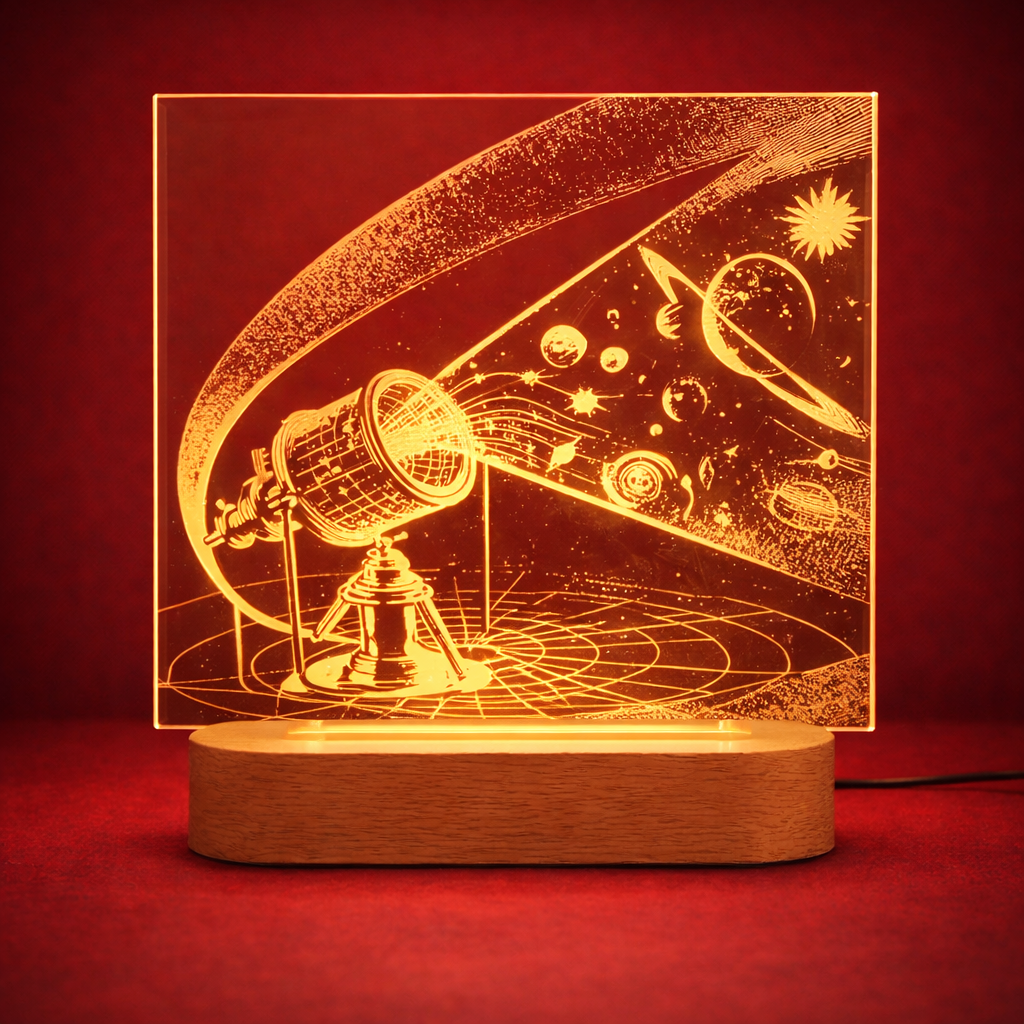 מנורת גלקסיה בחריטה אישית