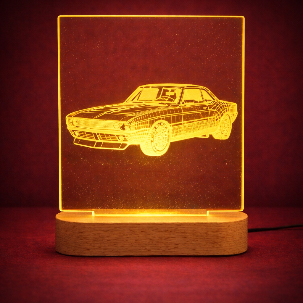 מנורת מכונית בחריטה אישית