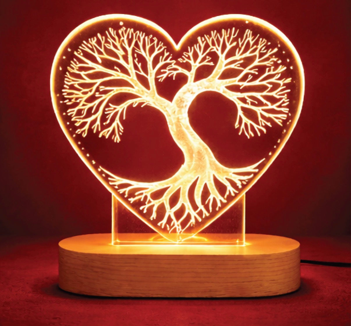 מנורת עץ החיים בחריטה אישית