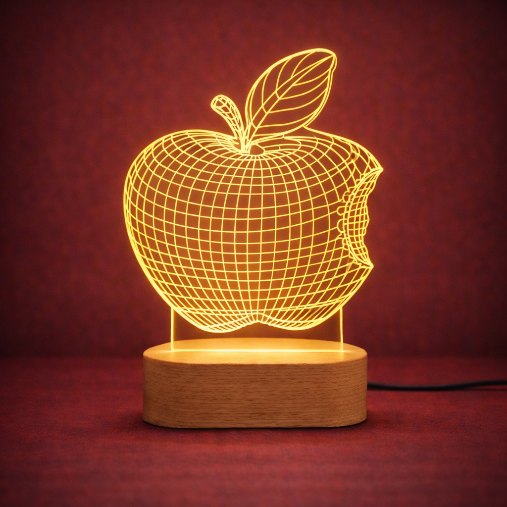 מנורת התפוח של אפל בחריטה אישית